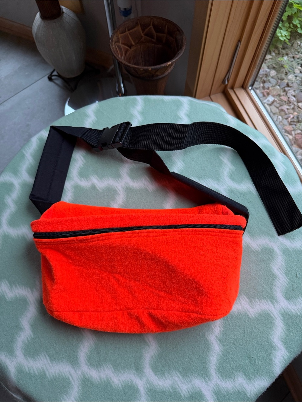 Vintage Allen Company Blaze Orange Fleece Hunting Fanny Pack Waist Bag